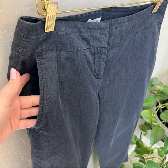 Loft women’s casual Cotton blend cropped pant, lightweight, blue, size 4 - Picture 2 of 12